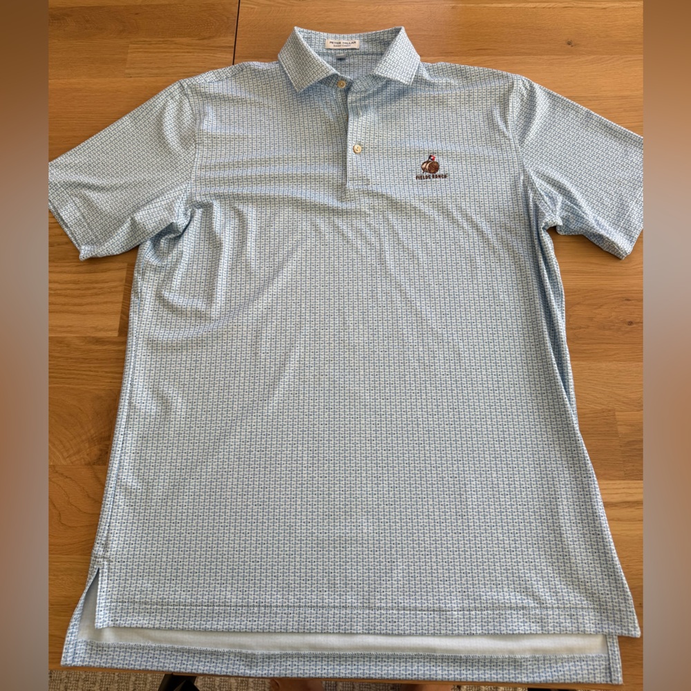 Peter Millar Sky Blue Micro Pattern Polo - image 1